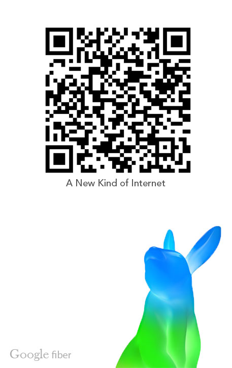 Google Fiber QR code Ad